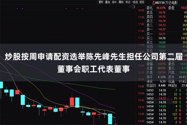 炒股按周申请配资选举陈先峰先生担任公司第二届董事会职工代表董事