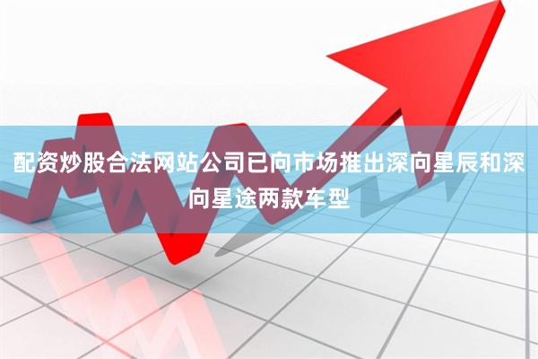 配资炒股合法网站公司已向市场推出深向星辰和深向星途两款车型